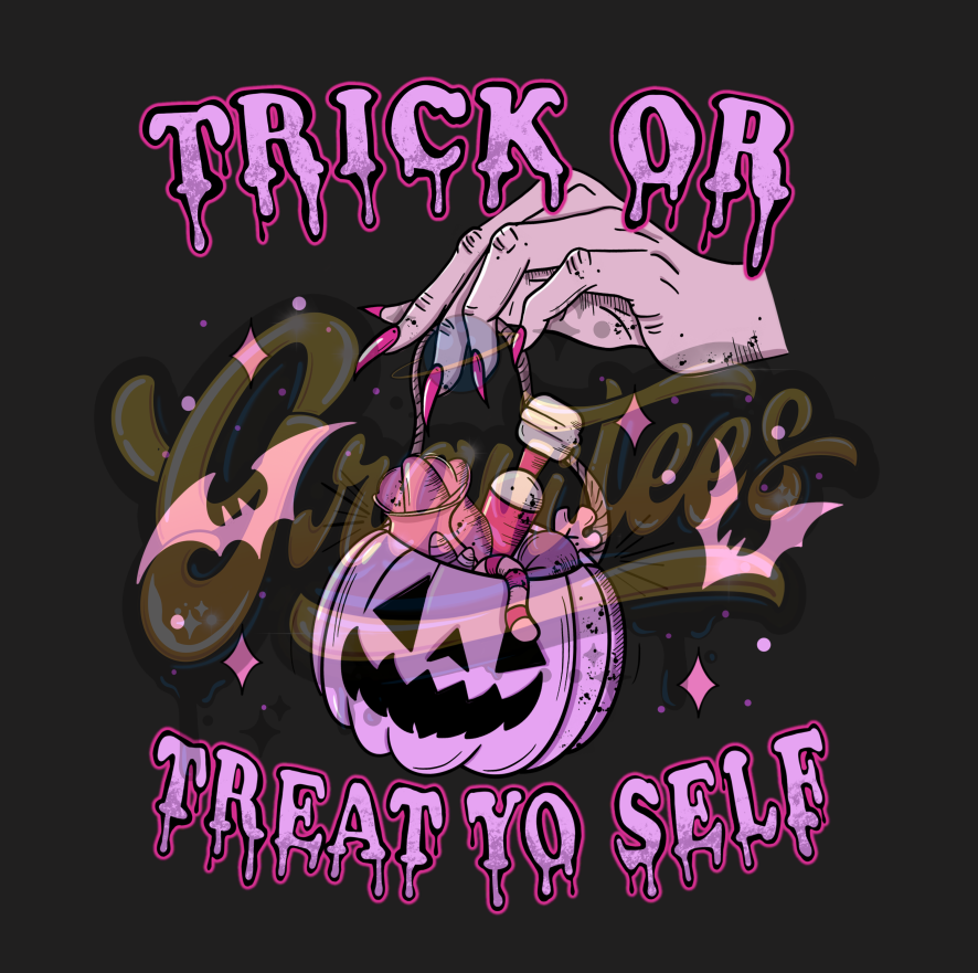Trick Or Treat Yo' Self PNG, Adult Humor Clipart, Adult Toy Clipart, Halloween Treats Clipart for DTF or Shirt Printing, PNG Only!