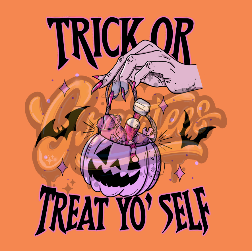 Trick Or Treat Yo' Self PNG, Adult Humor Clipart, Adult Toy Clipart, Halloween Treats Clipart for DTF or Shirt Printing, PNG Only!