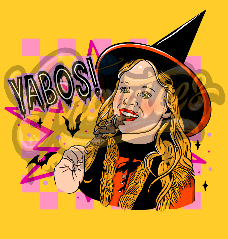 Yabos Hocus Pocus PNG, Spooky Clipart for DTF or Shirt Printing, Halloween Sublimation, PNG Only!